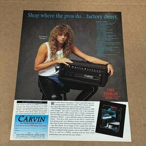 Reb Beach of Winger - Carvin Amps - 1991 Print Advertisement